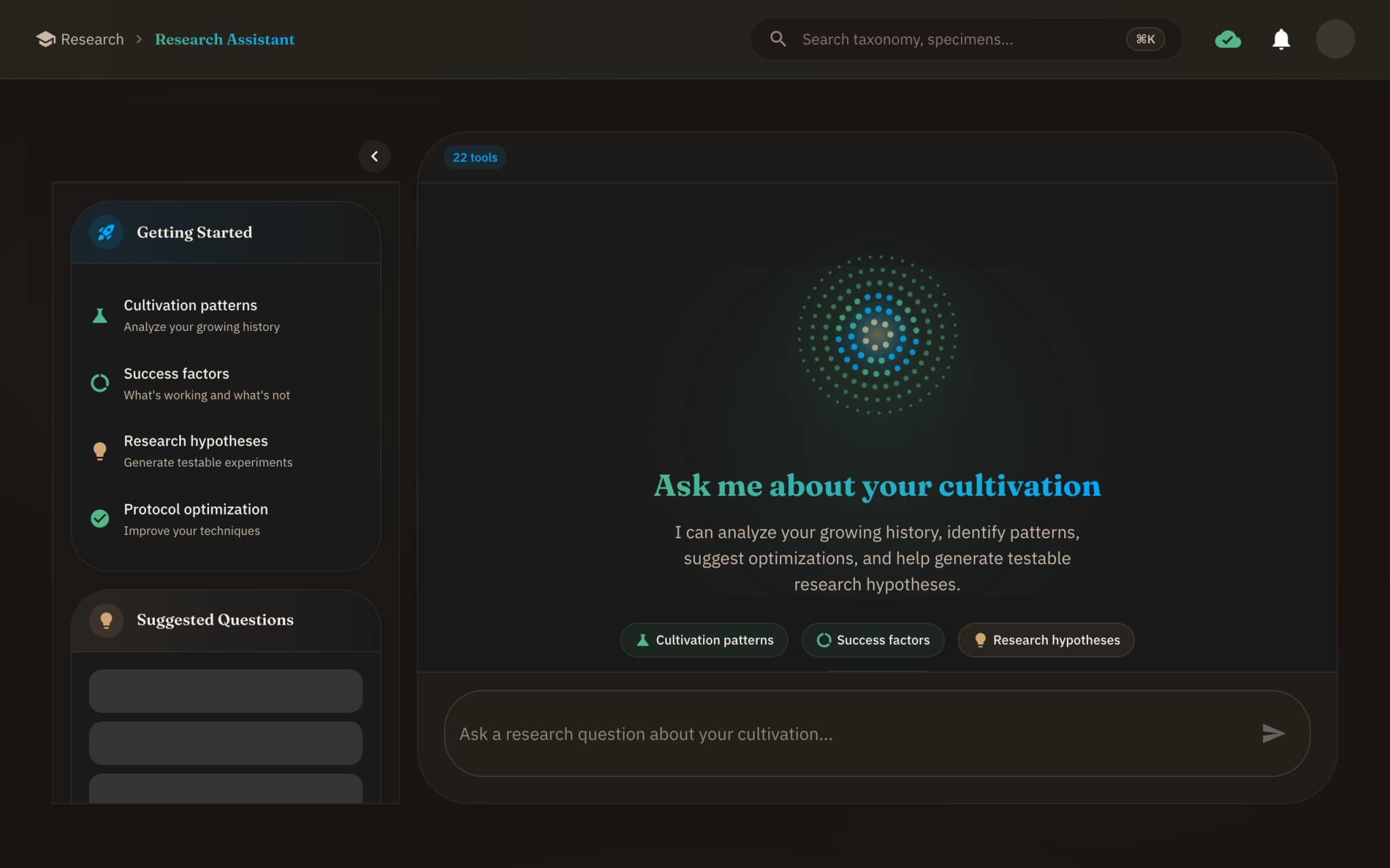 WeMush AI Research Assistant with conversational mycology insights